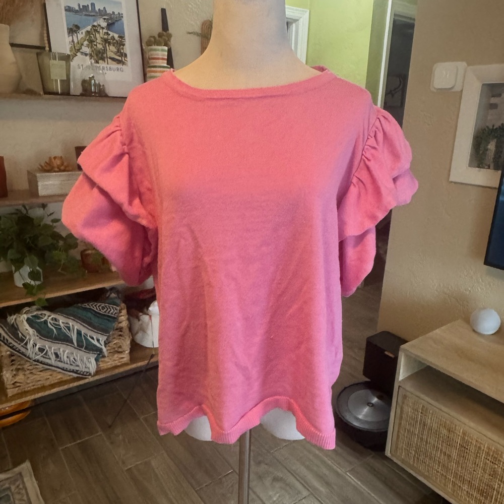 Pink cropped blouse - sz XXL